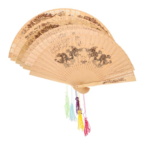 EPIGEIST 6 Stück Vintage Chinesische Fächer aus Holz Faltbare Handfächer für Hochzeiten Partys und Dekoration Leicht Kompakt und für EPIGEIST 6 Stück Vintage Chinesische Fächer aus Holz Faltbare Handfächer für Hochzeiten Partys und Dekoration Leicht Kompakt und für von EPIGEIST