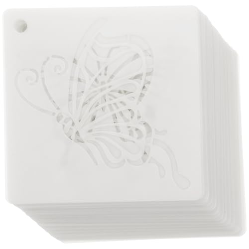 EPIGEIST 60 Blatt Wiederverwendbare Graffiti Zeichenschablonen Kreative DIY Malvorlagen mit Libellen Schmetterlingsmotiven Leicht Platzsparend für Scrapbooking und Wanddekoration von EPIGEIST