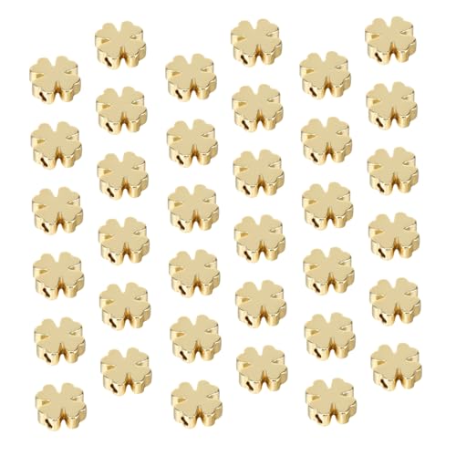 EPIGEIST 60 Stück Goldene Spacer Perlen Vierblättriges Kleeblatt Schmuck Basteln DIY Armbänder Halsketten Zubehör Perlen für Glücksbringer Gestaltung EPIGEIST 60 Stück Goldene Spacer Perlen Vierblättriges Kleeblatt Schmuck Basteln DIY Armbänder Halsketten Zubehör Perlen für Glücksbringer Gestaltung von EPIGEIST