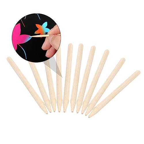 EPIGEIST 60 Stück Teiliges Bambus Sticks für Scratch Painting Professionelle Stylus Sticks Leicht Langlebig und Glatt für DIY Kratzbilder und Vielseitige Bastelmaterialien von EPIGEIST