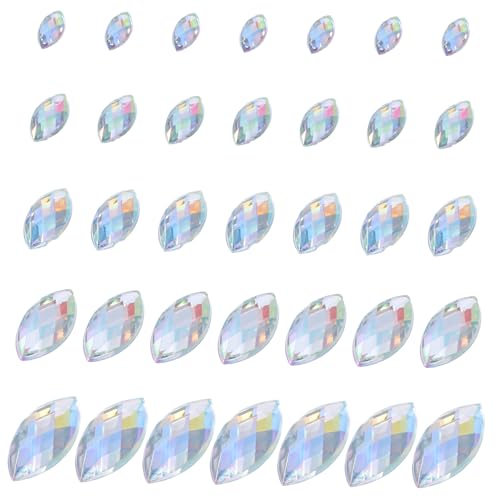 EPIGEIST 600 Stück Ab Glitzer Acryl Flatback Edelsteine Strasssteine in Mischgrößen Faderesistent Vielseitig für DIY Nagelkunst Handyhüllen Kleidung und Accessoires von EPIGEIST