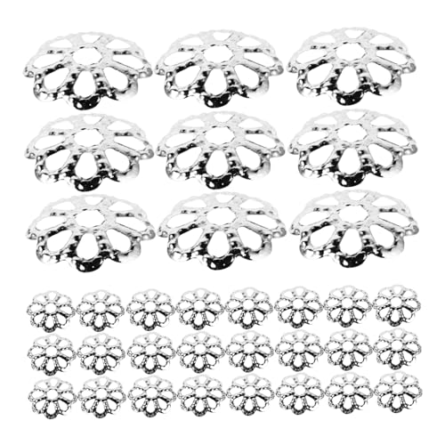EPIGEIST 600 Stück Blumen Spacer Beads Hohe Metallblütenkappen für Diy Schmuck Armbänder und Ohrringe Vielseitige Bastelmaterialien Silberfarben EPIGEIST 600 Stück Blumen Spacer Beads Hohe Metallblütenkappen für Diy Schmuck Armbänder und Ohrringe Vielseitige Bastelmaterialien Silberfarben von EPIGEIST