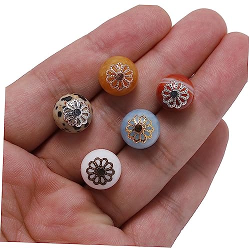 EPIGEIST 600 Stück Teiliges Herzförmige Blumen Perlenkappen Schmuck Abstandsperlen Buntes DIY Zubehör für Halsketten Armbänder Bastelperlen Langlebig und Rostfrei von EPIGEIST