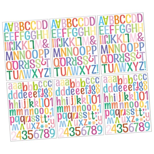 EPIGEIST 6Blätter Wandaufkleber Selbstklebende Alphabet Aufkleber für Dekoration Farbenfrohe für Schlafzimmer Klassenräume und Bastelprojekte EPIGEIST 6Blätter Wandaufkleber Selbstklebende Alphabet Aufkleber für Dekoration Farbenfrohe für Schlafzimmer Klassenräume und Bastelprojekte von EPIGEIST