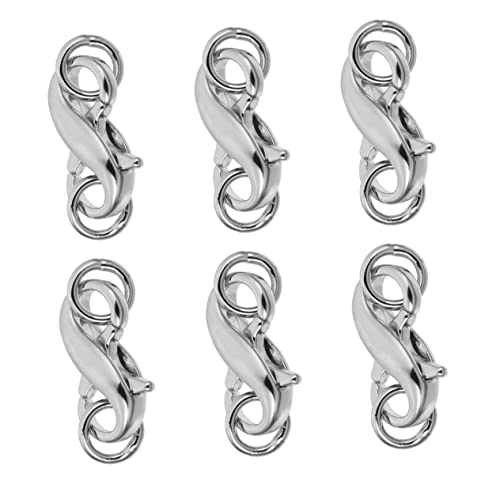 EPIGEIST 6Stücke DIY Schmuck Verschlussset Hummerklaue Schnalle für Armbänder und Einfache Installation Silberne Verbindungsstücke für Schmuckherstellung EPIGEIST 6Stücke DIY Schmuck Verschlussset Hummerklaue Schnalle für Armbänder und Einfache Installation Silberne Verbindungsstücke für Schmuckherstellung von EPIGEIST
