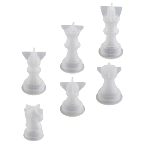EPIGEIST 6Stücke Silikonformen für Schachfiguren DIY Epoxidharz Gießformen Langlebige und Wiederverwendbare Silikonformen für Schachprojekte für Kunsthandwerk EPIGEIST 6Stücke Silikonformen für Schachfiguren DIY Epoxidharz Gießformen Langlebige und Wiederverwendbare Silikonformen für Schachprojekte für Kunsthandwerk von EPIGEIST