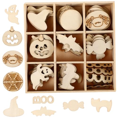 EPIGEIST 72 Stück Teiliges Holz Dekorationsset Halloween Holzspäne Handgefertigte Kreative Holzarbeiten Bastelset mit Polierten Kanten für DIY Partydeko und Pädagogische EPIGEIST 72 Stück Teiliges Holz Dekorationsset Halloween Holzspäne Handgefertigte Kreative Holzarbeiten Bastelset mit Polierten Kanten für DIY Partydeko und Pädagogische von EPIGEIST