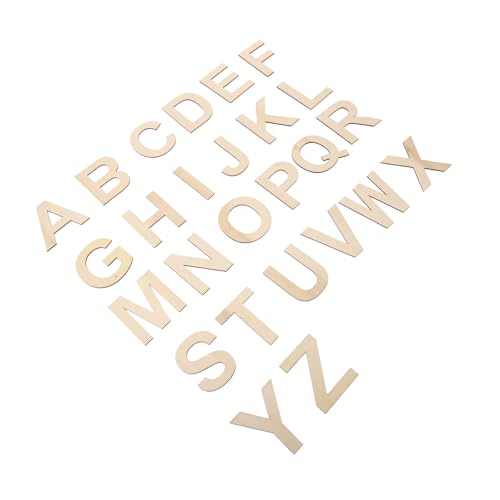 EPIGEIST 78 Stück Teiliges DIY Holzbuchstaben Große Buchstaben Holzscheiben zum Bemalen und Basteln für Kindergeburtstag Schulprojekte Partydekoration und Kreative Handwerkskunst von EPIGEIST
