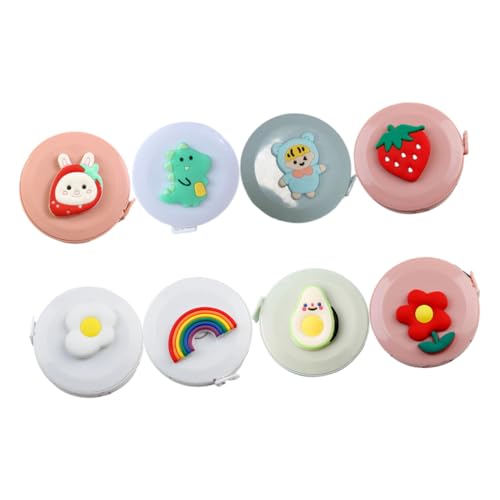 EPIGEIST 8 Stck Teiliges Mini Maßband Cartoon Einziehbares Maßband für DIY Basteln Nähen Körpermessung Kompaktes für Schüler und Näher von EPIGEIST