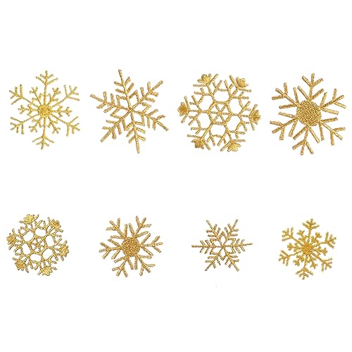 EPIGEIST 8 Stück Bestickter Aufnäher Mit Schneeflocken Stickereiflecken Mit Schneeflocken Kleidungsflicken Flicken Für Kleidung Gestickte Aufnäher Weihnachten Golden Künstliches Stickgarn EPIGEIST 8 Stück Bestickter Aufnäher Mit Schneeflocken Stickereiflecken Mit Schneeflocken Kleidungsflicken Flicken Für Kleidung Gestickte Aufnäher Weihnachten Golden Künstliches Stickgarn von EPIGEIST