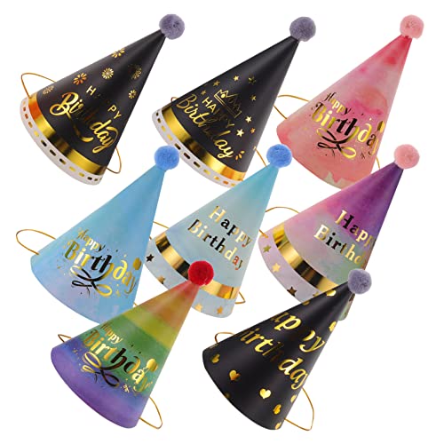 EPIGEIST 8 Stück Teiliges Kindergeburtstags Partyhüte Bunte Party Kopfbedeckung aus Stabile Geburtstagskegel mit Kinnband Wiederverwendbar Fotoaccessoire für Mädchen und Jungen EPIGEIST 8 Stück Teiliges Kindergeburtstags Partyhüte Bunte Party Kopfbedeckung aus Stabile Geburtstagskegel mit Kinnband Wiederverwendbar Fotoaccessoire für Mädchen und Jungen von EPIGEIST