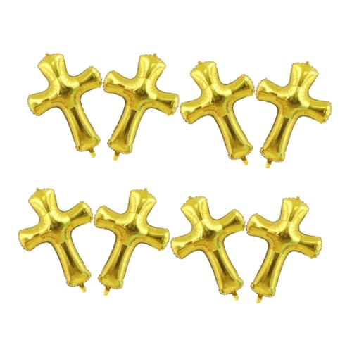 EPIGEIST 8 Stück Teiliges Kreuzform Folienballon Taufe Shower Party Deko Gold Vielseitig Verwendbar für Wand Fenster Dekoration EPIGEIST 8 Stück Teiliges Kreuzform Folienballon Taufe Shower Party Deko Gold Vielseitig Verwendbar für Wand Fenster Dekoration von EPIGEIST