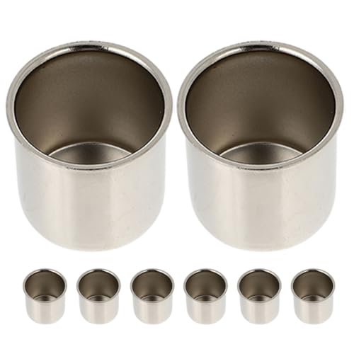 EPIGEIST 8 Stück Teiliges Metall Kerzenschalen für Stabkerzen Vintage Stil Kerzenhalter Teelicht Halterung Metallbecher für DIY Kerzenherstellung und Tischdekoration von EPIGEIST