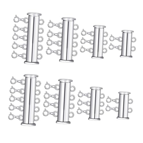EPIGEIST 8 Stück Teiliges Silber Multi Strang Slide Lock Verschluss für Perlenarmbänder und Halsketten Mehrreihiger Clip Langlebiges Legierungsmaterial Einfach zu Bedienen DIY EPIGEIST 8 Stück Teiliges Silber Multi Strang Slide Lock Verschluss für Perlenarmbänder und Halsketten Mehrreihiger Clip Langlebiges Legierungsmaterial Einfach zu Bedienen DIY von EPIGEIST