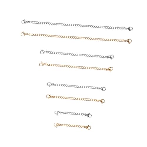 EPIGEIST 8 Stück Teiliges Verlängerungsketten aus Edelstahl Schmuckkette mit Karabinerverschluss DIY Halsketten Armbandverlängerung Hautfreundlich Einfach zu Montieren Langlebig und EPIGEIST 8 Stück Teiliges Verlängerungsketten aus Edelstahl Schmuckkette mit Karabinerverschluss DIY Halsketten Armbandverlängerung Hautfreundlich Einfach zu Montieren Langlebig und von EPIGEIST