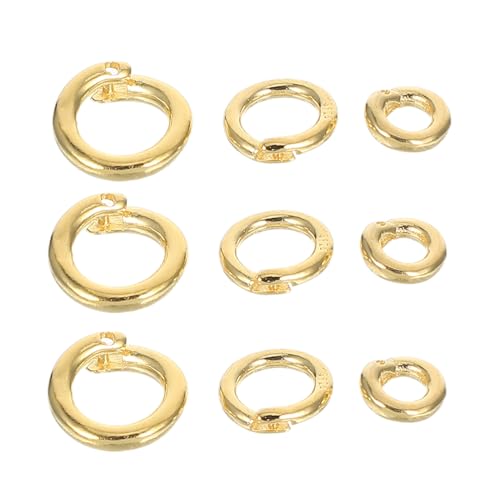 EPIGEIST 9 Stück Biegeringe: 6/8/10 Mm, Silber, Schmuckzubehör, Schließringe Für Halskettenanhänger, Armbandherstellung Und Bastelzubehör von EPIGEIST