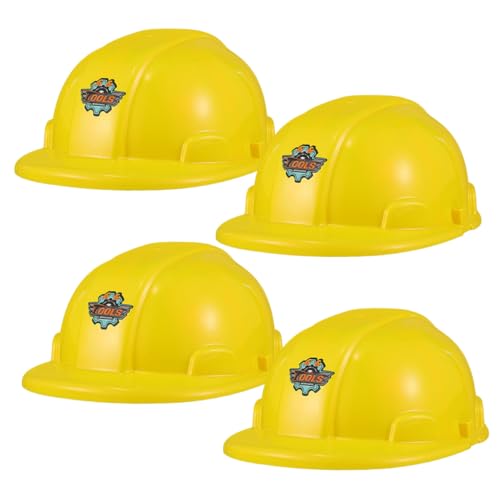 EPIGEIST 9 Stück Technischer Schutzhelm Gefälschter Schutzhelm Motorhaube Bau Hüte Bausatz Kappe Neonhut Baumützen Mini-hut Kettensäge Hardhats Partyhut Plastik Yellow von EPIGEIST