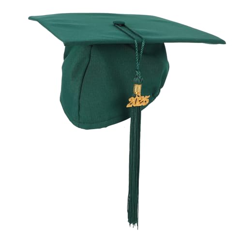 EPIGEIST Abiturmütze Abschlussmütze Eleganter Abschluss Hut Kapperl mit Quaste absolventenhut Verstellbarer Abschluss Hut Abschlusshüte Abschlusskappe und Quaste Polyester Dark Green von EPIGEIST