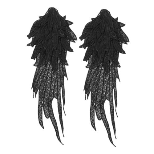 EPIGEIST Angel Wing Aufnäher Patch Stickerei Applikation für Kleidung DIY Engelsflügel Ornamente zum Aufnähen zum Verzieren und Reparieren von Jacken Röcken Shirts Schwarz EPIGEIST Angel Wing Aufnäher Patch Stickerei Applikation für Kleidung DIY Engelsflügel Ornamente zum Aufnähen zum Verzieren und Reparieren von Jacken Röcken Shirts Schwarz von EPIGEIST