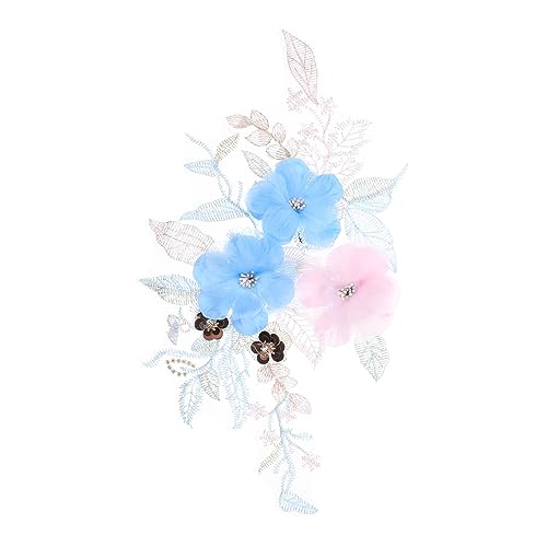 EPIGEIST Bestickter Blumen Aufnäher zum Aufbügeln Großer DIY Stoff Patch für Kleidung Dekorative Applikation zur Reparatur und Verschönerung von Shirts Jacken und Hosen von EPIGEIST