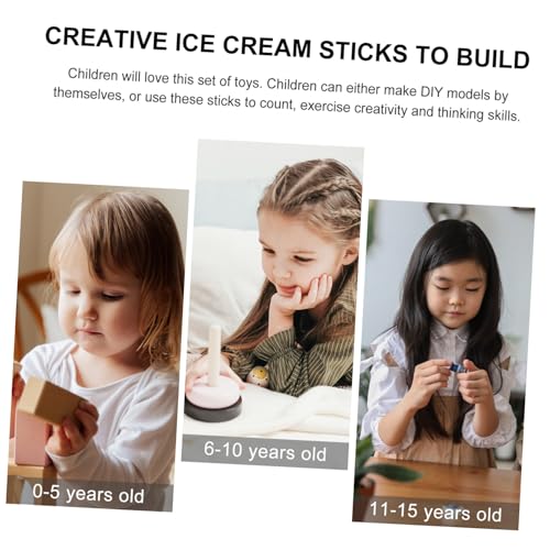EPIGEIST Bunte Holzstäbchen Bastelmaterial DIY für Handgemachte Kreativstäbe Glatte Oberfläche für Schulprojekte und Bastelaktivitäten von EPIGEIST