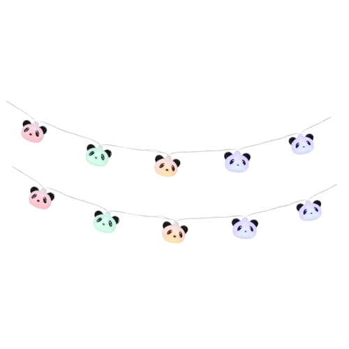 EPIGEIST Bunte LED Lichterkette mit Batteriebetriebenen Panda Figuren Leichte Plastik LED Deko für Schlafzimmer Party Wohnzimmer Romantische Atmosphäre Tragbar und Vielseitig Einsetzbar von EPIGEIST