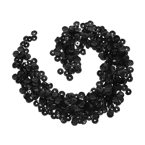 EPIGEIST Bunte Paillettenperlen Schwarz Funkelnde Paillettenbesatz Dekoration Pailletten Glitzer Spangles DIY Pailletten von EPIGEIST