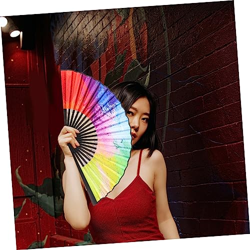 EPIGEIST Chinesischer Handfächer Farbenfroher Faltfächer mit Elegantem Design Leicht Robust für Tanz Hochzeit Party Cosplay und Sommergebrauch von EPIGEIST
