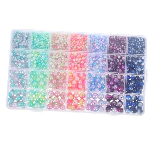 EPIGEIST DIY Perlen Farben Kunststoff Perlen für Armband und Schmuckherstellung Glatte Langlebige Bastelperlen Praktischem Aufbewahrungsbox von EPIGEIST