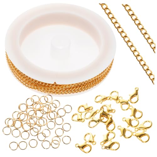 EPIGEIST DIY Schmuckherstellungsset mit Metallketten und Karabinerverschlüssen Vielseitiges Bastelzubehör für Halsketten und Armbänder Goldfarbene Gliederketten mit Jump Rings Leicht und EPIGEIST DIY Schmuckherstellungsset mit Metallketten und Karabinerverschlüssen Vielseitiges Bastelzubehör für Halsketten und Armbänder Goldfarbene Gliederketten mit Jump Rings Leicht und von EPIGEIST