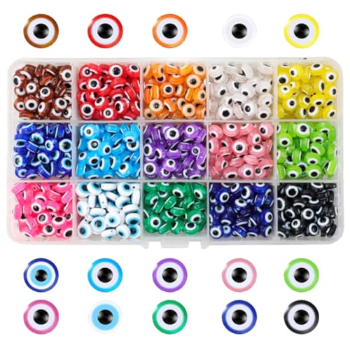 EPIGEIST DIY Schmuckset mit Evil Eye Harzanhängern Fächer Perlen zum Selbermachen Legierungs Anhänger für Armbänder und Mehr Schmuckdeko EPIGEIST DIY Schmuckset mit Evil Eye Harzanhängern Fächer Perlen zum Selbermachen Legierungs Anhänger für Armbänder und Mehr Schmuckdeko von EPIGEIST
