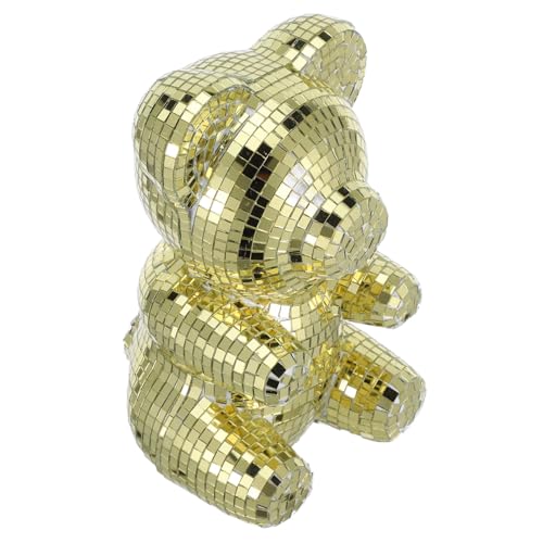 EPIGEIST Disco Spiegelglas Bär Dekoration Groß Goldener Reflektierender Ornament für Party Tisch Wohnzimmer von EPIGEIST