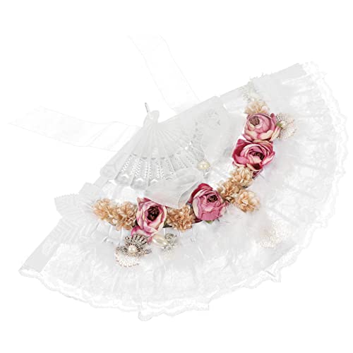 EPIGEIST Eleganter Spitzenfächer für Hochzeiten Faltbarer Handfächer mit Blumenmuster und Perlenschmuck als Hochzeitsdeko und Accessoire für Brautjungfern für Fotos und Feiern EPIGEIST Eleganter Spitzenfächer für Hochzeiten Faltbarer Handfächer mit Blumenmuster und Perlenschmuck als Hochzeitsdeko und Accessoire für Brautjungfern für Fotos und Feiern von EPIGEIST