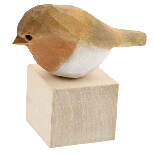 EPIGEIST Fetter Vogel-Ornament Häuser Taube Besonderheit Heimdekoration Vogelschmuck Vogelverzierung Vogeldekor Aus Holz Vogeldekor Im Büro Vogelmodell Hölzern Yellow von EPIGEIST