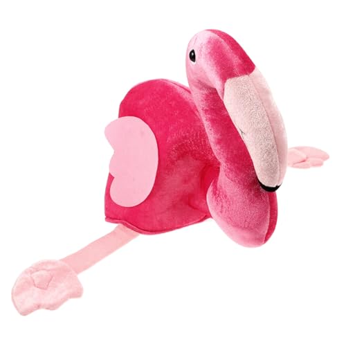 EPIGEIST Flamingo-Kapuze Flamingo -Anzüge für Männer Flamingo-Kappe Flamingo Kopfbedeckung Geburtstagsfeier Hut Niedliches Hutdekor in Flamingoform Kostüm-Hut-Stütze Baumwolle Rosy von EPIGEIST
