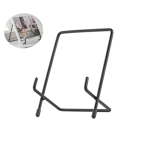 EPIGEIST Geometrischer Eisenregal Desktop Organizer für Bücher Journale und Geschirr Standtyp Große Schwarz Eleganter Ständer für Dekorative Elemente und Sammlerstücke und Rostfrei von EPIGEIST