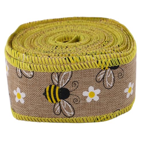 EPIGEIST Geschenkband mit Bienenmuster Hochwertiges DIY Dekoband für Geschenkverpackung Basteln Haaraccessoires Kleidung Glatte Oberfläche Langlebiges Stoffband für Kreative Projekte EPIGEIST Geschenkband mit Bienenmuster Hochwertiges DIY Dekoband für Geschenkverpackung Basteln Haaraccessoires Kleidung Glatte Oberfläche Langlebiges Stoffband für Kreative Projekte von EPIGEIST