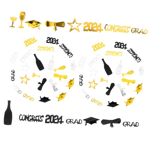 EPIGEIST Glänzendes Konfetti für Abschlussfeier Bunte Tischdekoration für Graduation Party Festliches Papierteilchen Passend für Einladungen Geschenke DIY Basteln von EPIGEIST