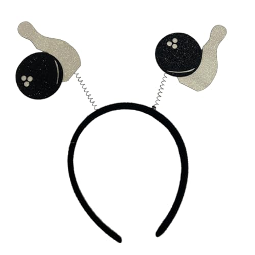 EPIGEIST Glitzernder Sport Haarreif für Damen Leichtes Federndes Stirnband mit Bowling Bequemes Sport Party Accessoire für Sportveranstaltungen und Fan Cosplay von EPIGEIST