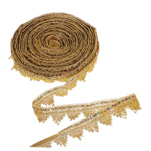 EPIGEIST Goldene Pailletten Spitzenborte Metallic Spitzenband mit Glitzer für DIY Basteln Nähen Blumenstrauß Bekleidungsdekoration Vielseitig für Festtage Hochzeit EPIGEIST Goldene Pailletten Spitzenborte Metallic Spitzenband mit Glitzer für DIY Basteln Nähen Blumenstrauß Bekleidungsdekoration Vielseitig für Festtage Hochzeit von EPIGEIST