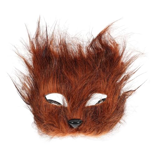 EPIGEIST Halbgesichts Fuchs Maske Kuscheliges Tierdesign Halloween Kostümaccessoire für Damen Cosplay Party Make Up Ball Maskerade Veranstaltungen von EPIGEIST