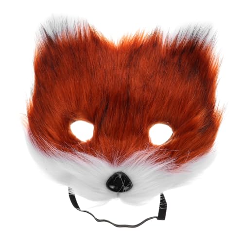 EPIGEIST Halbgesichts Tiermaske Fuchs und Wolf Furry Kostüm Maske mit Elastischem Band Leichte Atmungsaktive Mardi Gras Masquerade Party Requisite für Halloween Herren und Damen von EPIGEIST