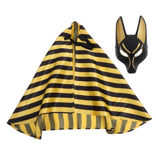 EPIGEIST Halloween Masquerade Maske Anubis mit Kerchief Cosplay Kostüm Erwachsene für Faschingsparty Karneval und Maskenball Bequeme Kunststoffmaske mit Ägyptischem Totengott EPIGEIST Halloween Masquerade Maske Anubis mit Kerchief Cosplay Kostüm Erwachsene für Faschingsparty Karneval und Maskenball Bequeme Kunststoffmaske mit Ägyptischem Totengott von EPIGEIST