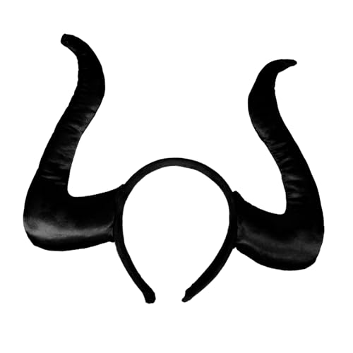 EPIGEIST Halloween-teufels-stirnband Widderhörner Cosplay Dämonenhorn Teufelshörner Halloween Stirnbänder Kostüm Plüsch Gotisches Haarband Zombie Halloween-horn Blutig Stoff Black von EPIGEIST
