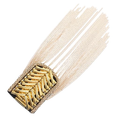 EPIGEIST Handgefertigte Perlen Schulterklappen mit Strass Quasten Vintage Epauletten Brosche Anstecknadel für Formelle Anlässe Elegantes Accessoire für Anzüge und Blazer von EPIGEIST