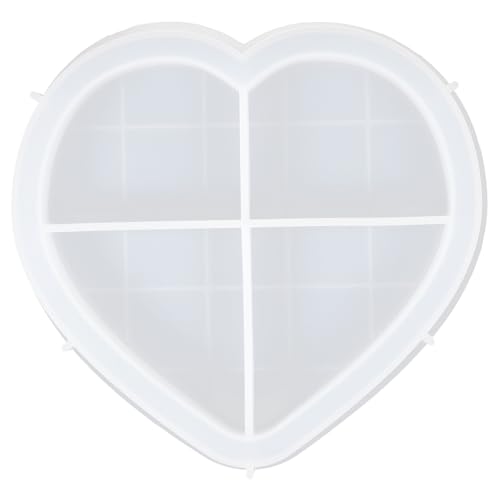 EPIGEIST Herzförmige Silikonform für Epoxidharz Untersetzer DIY Gießform Wiederverwendbar Antihaftbeschichtet Langlebig Glatte Oberfläche für Schmucktabletts und Dekorative Aufbewahrung EPIGEIST Herzförmige Silikonform für Epoxidharz Untersetzer DIY Gießform Wiederverwendbar Antihaftbeschichtet Langlebig Glatte Oberfläche für Schmucktabletts und Dekorative Aufbewahrung von EPIGEIST