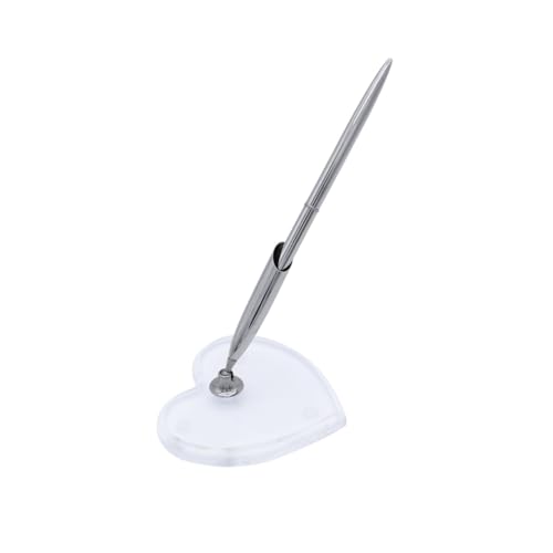 EPIGEIST Hochwertiger Hochzeit Kugelschreiber mit Silbernem Stift und Drehbarem Herzförmigem Stifthalter für Unterschrift bei Hochzeit Verlobung und Feierlichkeiten EPIGEIST Hochwertiger Hochzeit Kugelschreiber mit Silbernem Stift und Drehbarem Herzförmigem Stifthalter für Unterschrift bei Hochzeit Verlobung und Feierlichkeiten von EPIGEIST