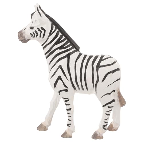 EPIGEIST Holz Geschnitzte Zebra Statue Dekorative Holzfigur für Wohn und Büroschmuck Handgefertigtes Tierornament für Regal und Tisch Einzigartiges Design aus Massivem Holz von EPIGEIST