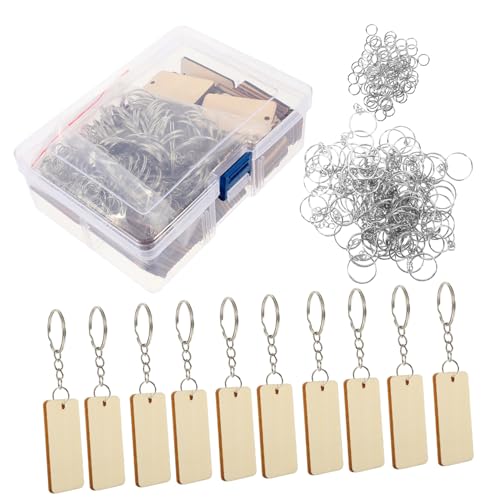 EPIGEIST Holz Schlüsselanhänger Rechteckige DIY Blank Holz Anhänger Leicht Glatt Kanten Langlebig für Basteln Taschen Dekoration Holzring Zubehör EPIGEIST Holz Schlüsselanhänger Rechteckige DIY Blank Holz Anhänger Leicht Glatt Kanten Langlebig für Basteln Taschen Dekoration Holzring Zubehör von EPIGEIST