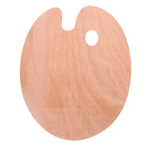 EPIGEIST Holzpalette Oval Ergonomisch mit Daumenloch Leicht zu Reinigen Mischpalette für Öl Gouache und Acrylfarben Künstlerpalette für Malerei und Outdoor Einsatz von EPIGEIST